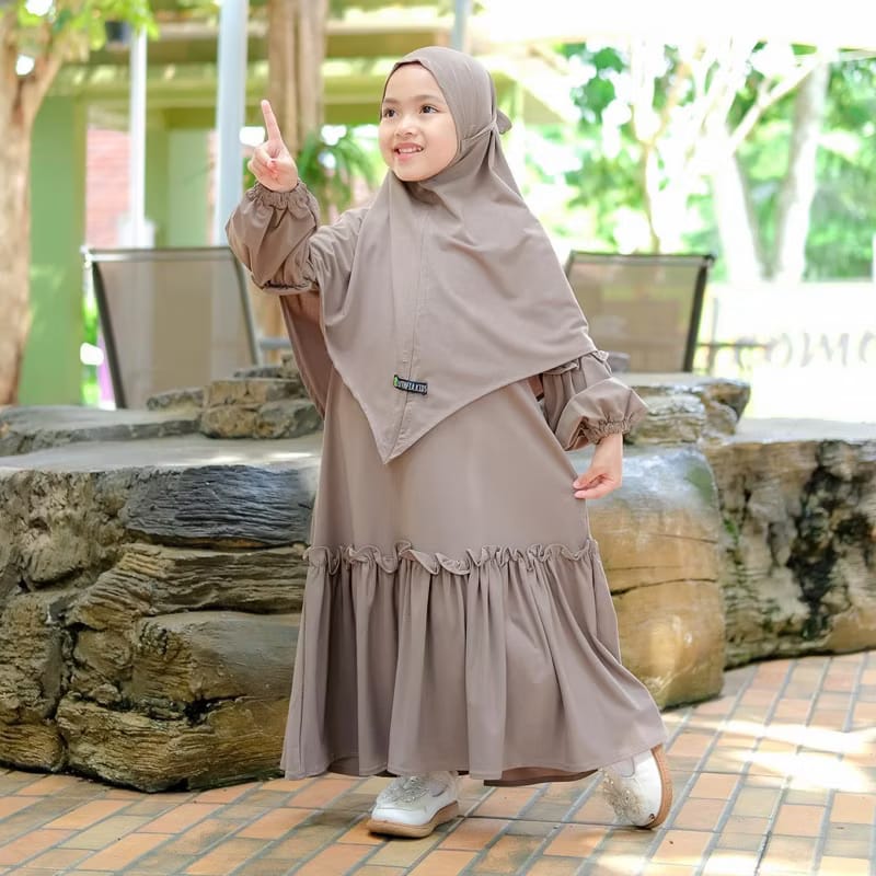 PREORDER Luthfia Kids - Yumna Gamis Jubah with Hijab