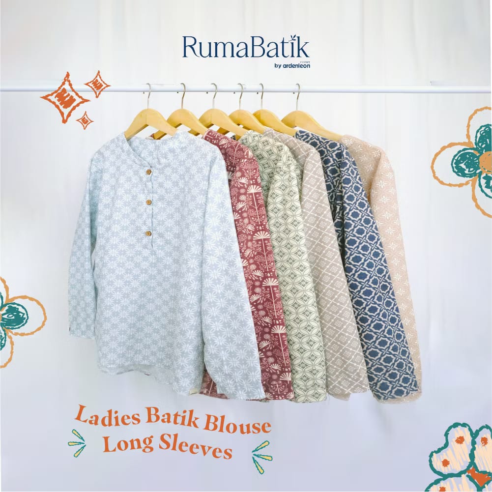PREORDER Ardenleon - Women Batik Blouse Long Sleeves