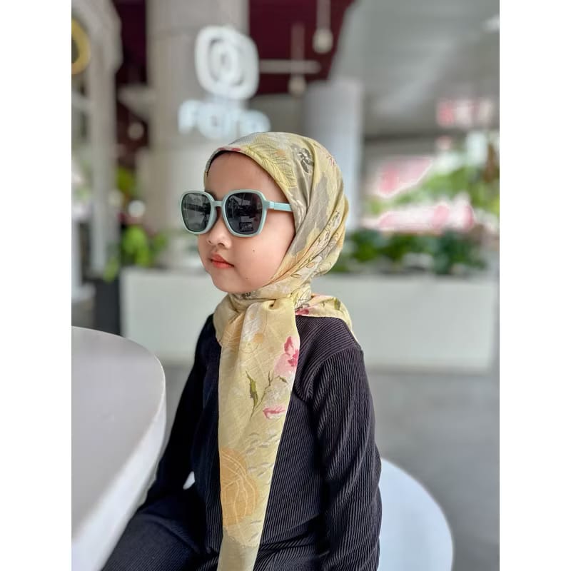 PREORDER Mimmi - Printed Square with Attached Inner (1-6y) Lemon