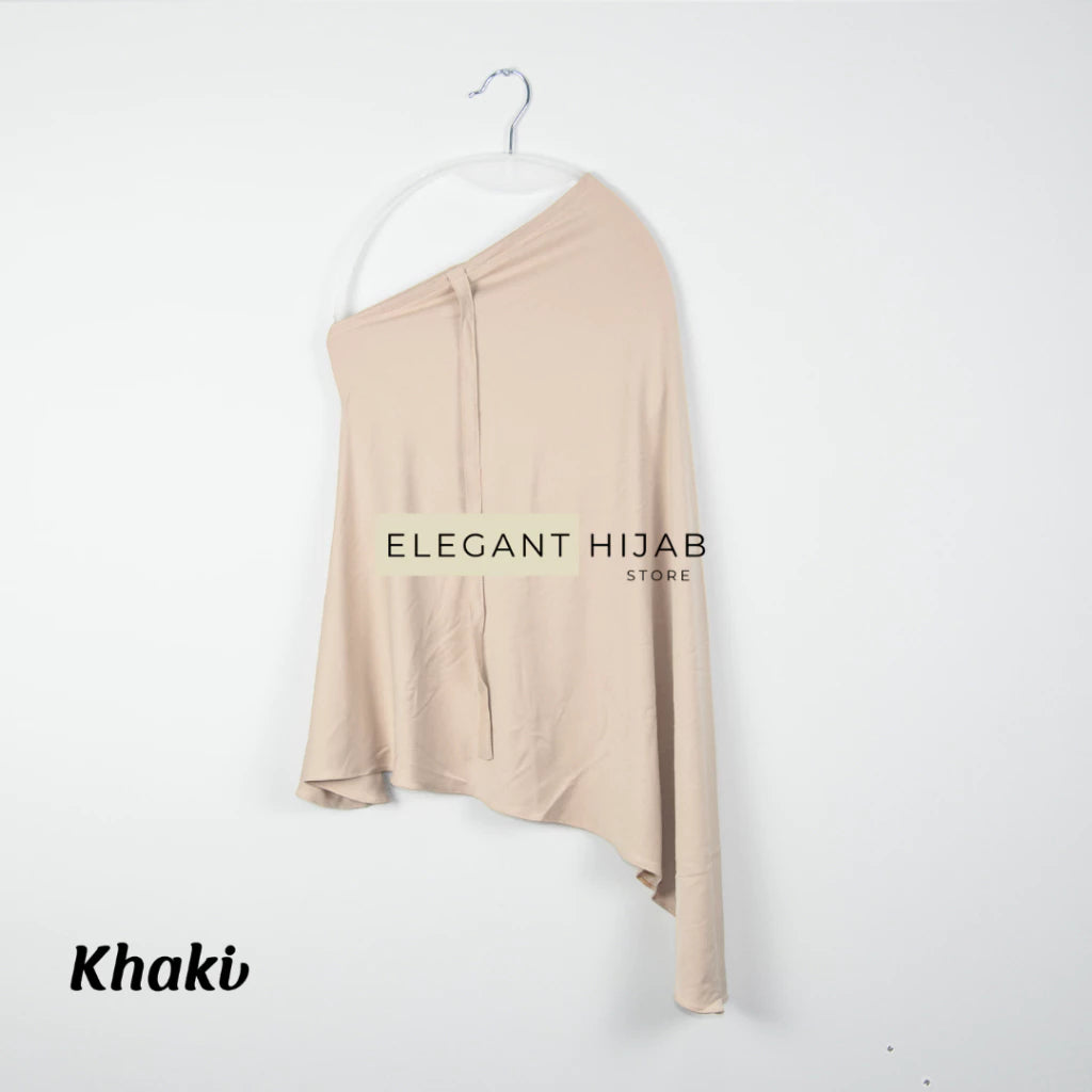 PREORDER Elegant Hijab - Jersey Instant Hijabwith String Khaki Onesize (1-5y)