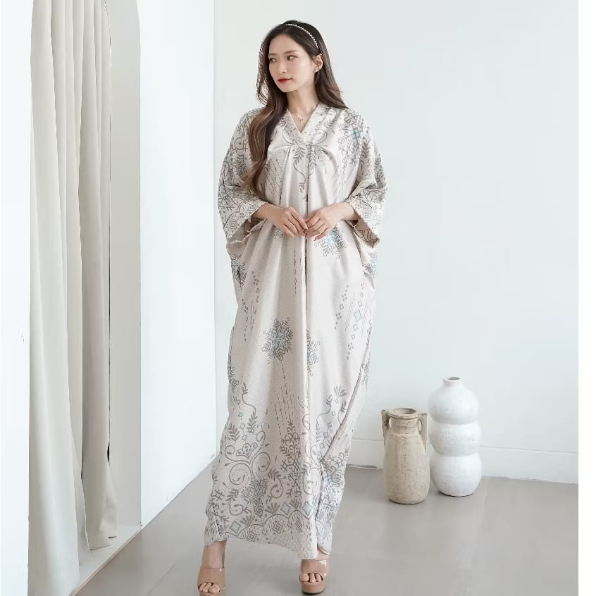 PREORDER C2W - Batik Abaya Mom (Onesize only) Cream