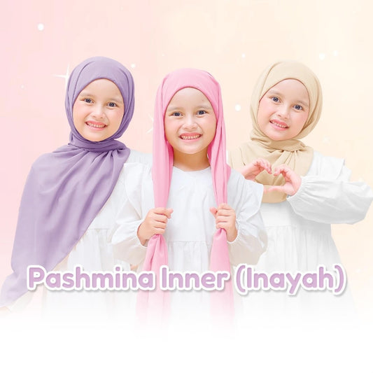 INSTOCK Orangeshopz - Inayah Pashmina Hijab With Attached Inner (onesize fit 2-10y)