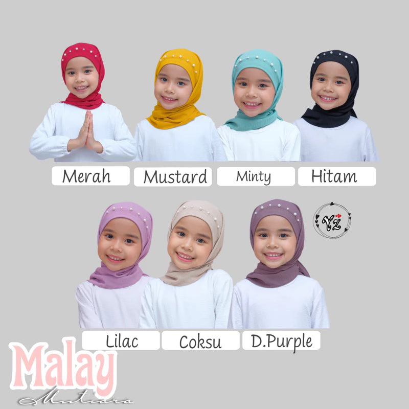 PREORDER Yazzren Hijab - Malay Mutiara Segitiga