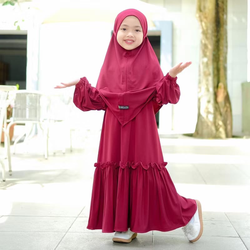 PREORDER Luthfia Kids - Yumna Gamis Jubah with Hijab