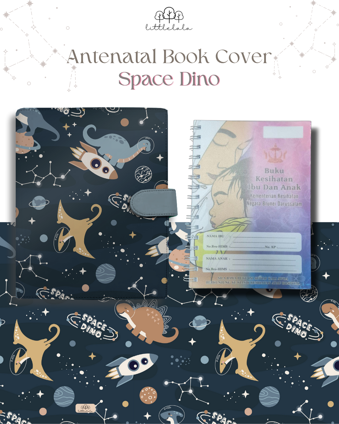PREORDER Antenatal Book Cover - Space Dino Series