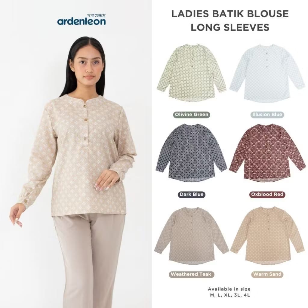 PREORDER Ardenleon - Women Batik Blouse Long Sleeves