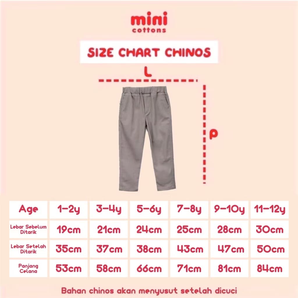 PREORDER Minicotton - Chino Pants