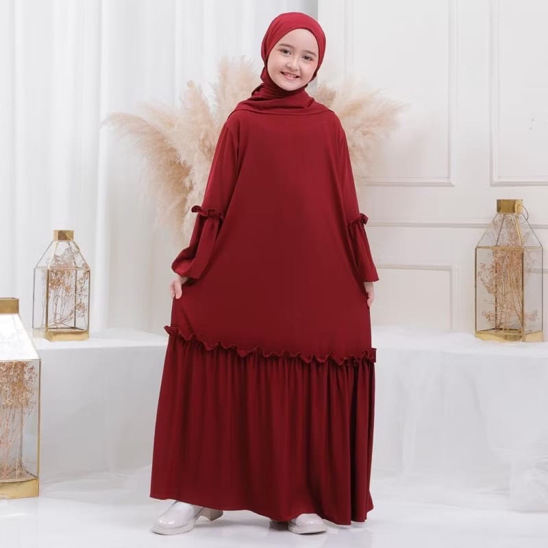 PREORDER Luthfia Kids - Yumna Gamis Jubah with Hijab