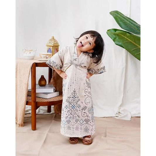 PREORDER C2W - Batik Abaya Kids Cream