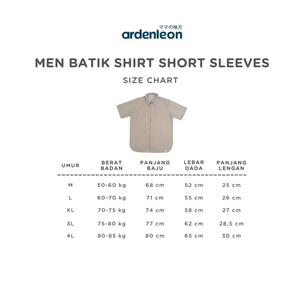 PREORDER Ardenleon - Men Batik Top Short Sleeves