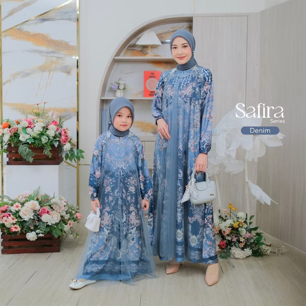 PREORDER BBC Kids - Safira Gamis Denim 3XL (10-11Y)