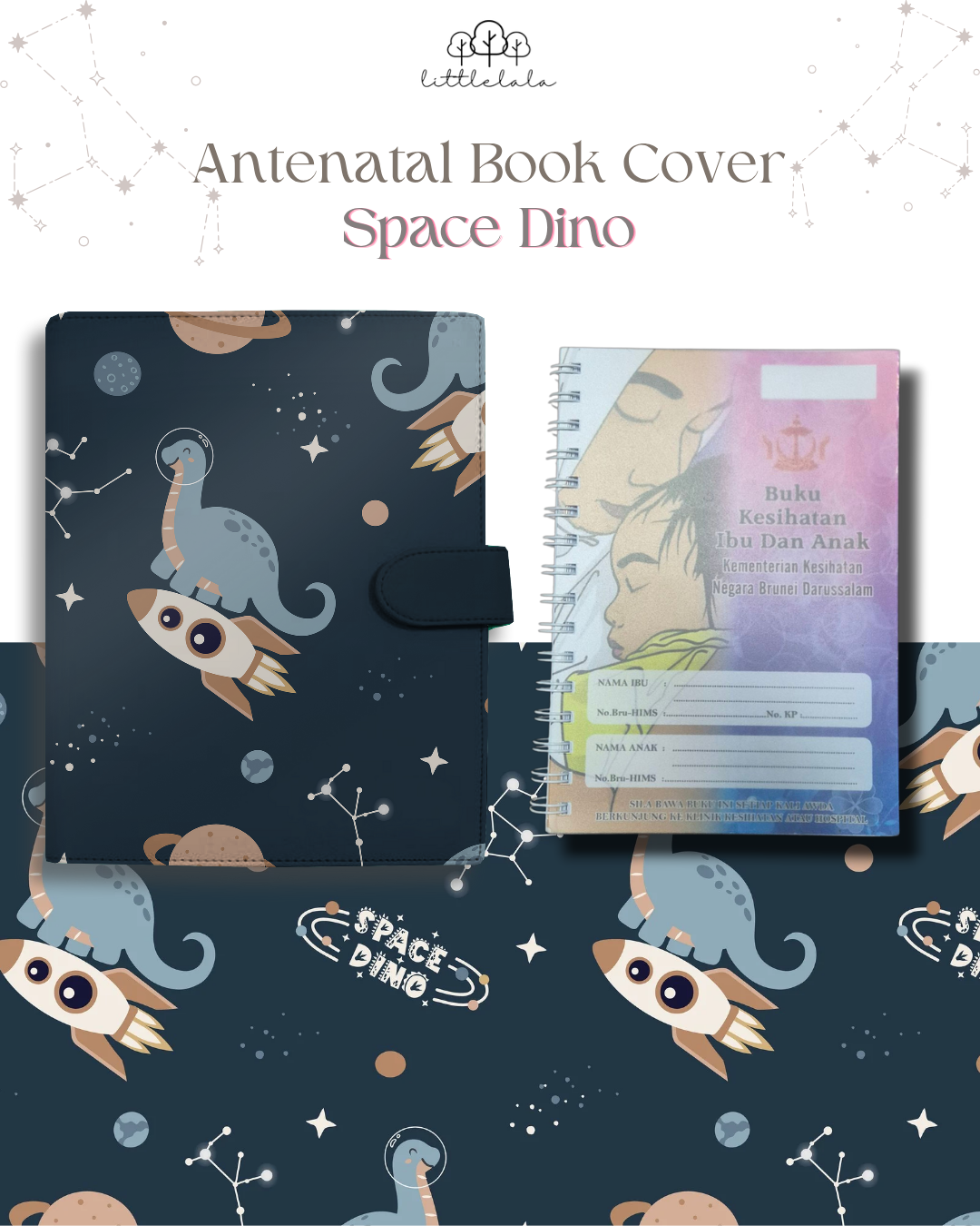 PREORDER Antenatal Book Cover - Space Dino Series