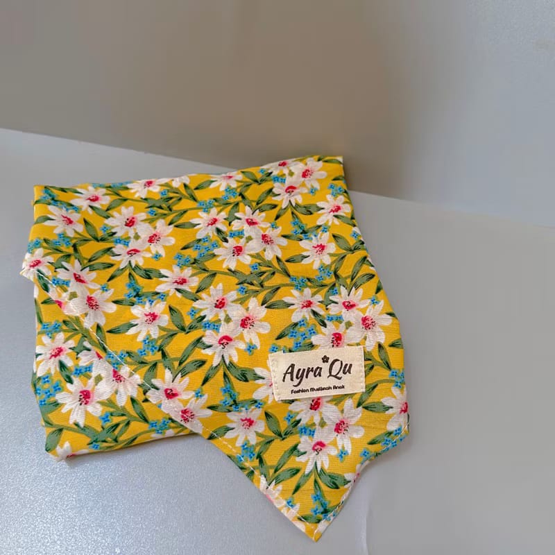 PREORDER Ayra Qu - Printed Square Hijab with Attached Inner (2-10y) 16A