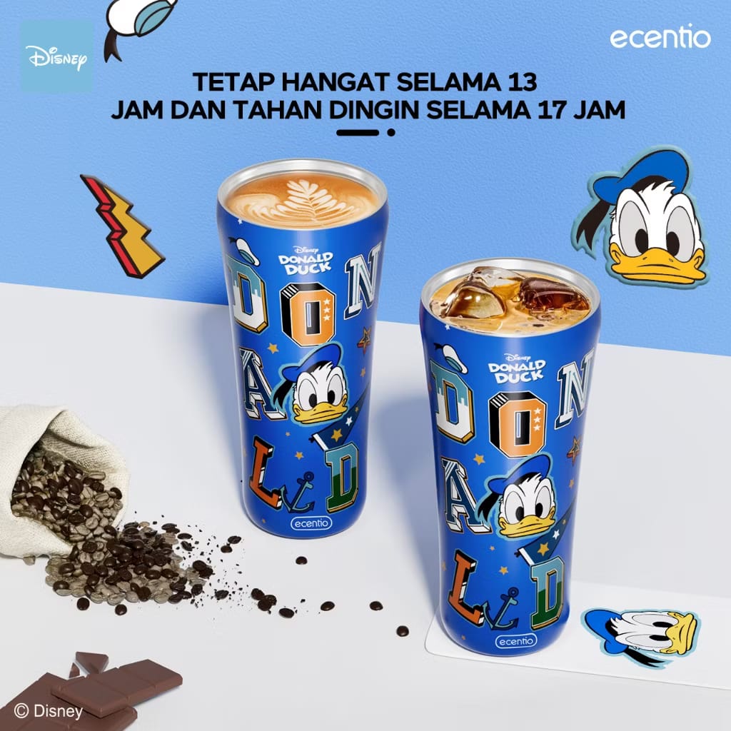 PREORDER Ecentio - 480ml Disney Donald Duck Stainless Tumbler