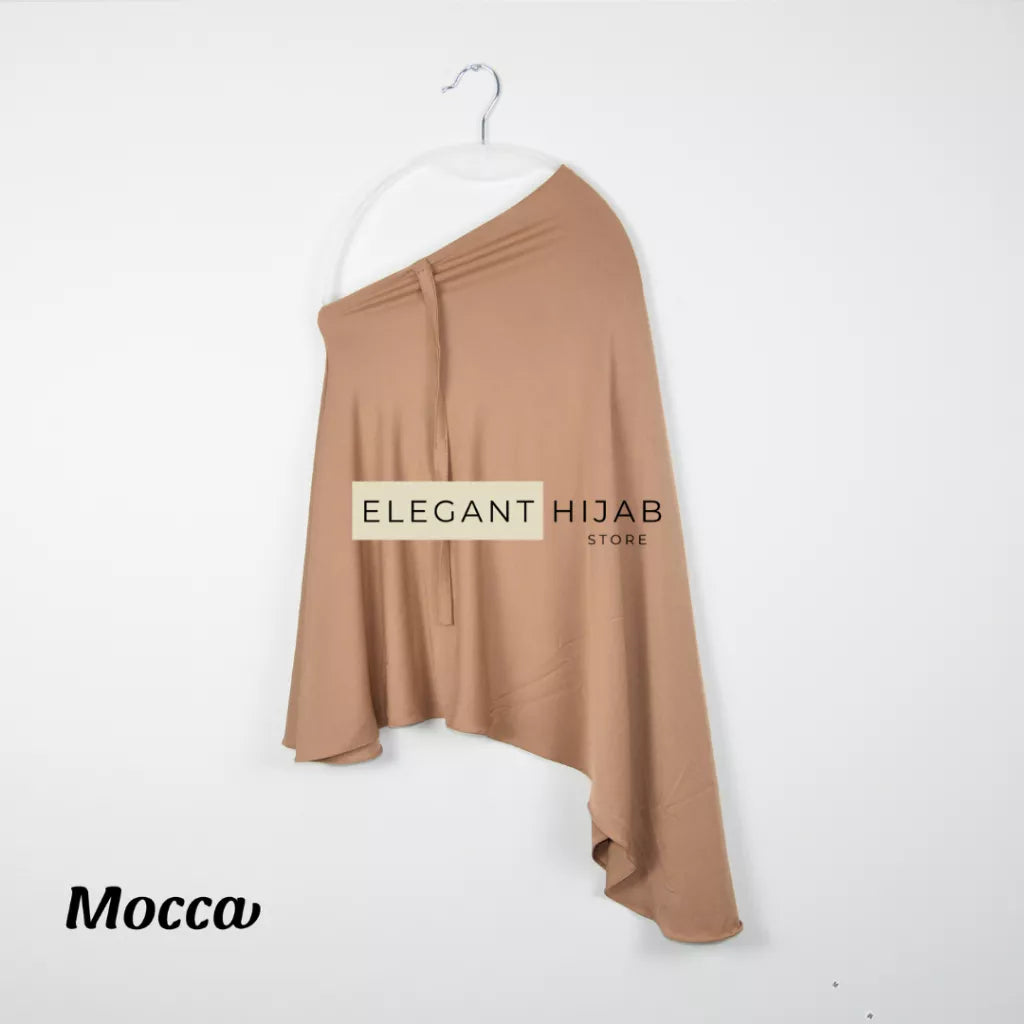 PREORDER Elegant Hijab - Jersey Instant Hijabwith String Mocca Onesize (1-5y)