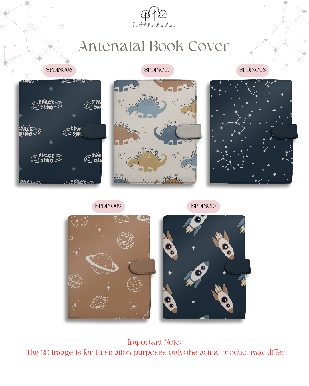 PREORDER Antenatal Book Cover - Space Dino Series