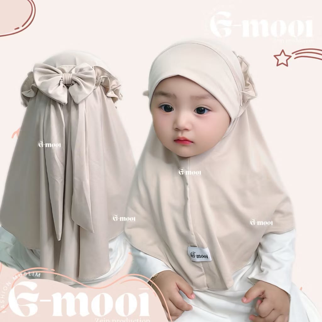 (MSME2026) INSTOCK Amira - Gmooi Hijab Instan Bow Cream