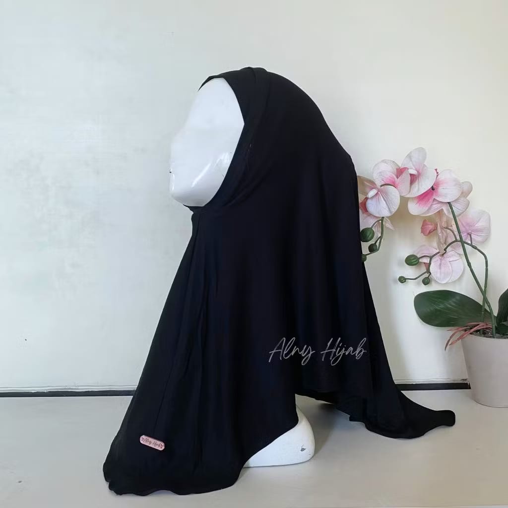 PREORDER Alny - Amora Instan Hijab HITAM